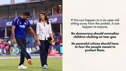 bumrah - sanjana