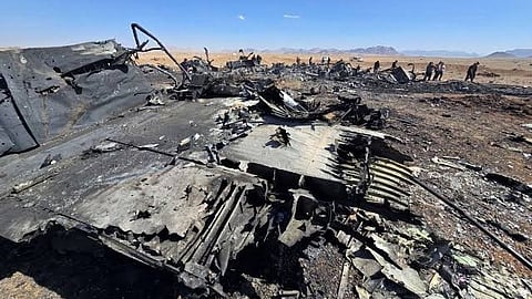 wreckage of an aircraft