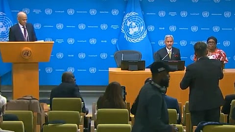 Minister Jaishankar answer at UN Pak Journalist