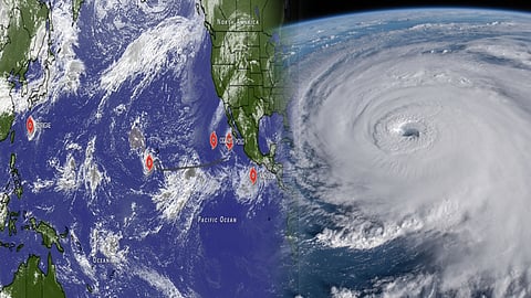 Five storms have formed in the Pacific Ocean