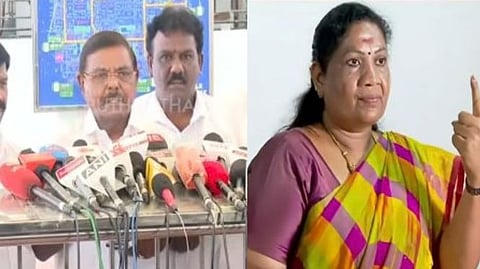 DMK MLA Austin Complains to EC Against TVK Candidate Sathyabama