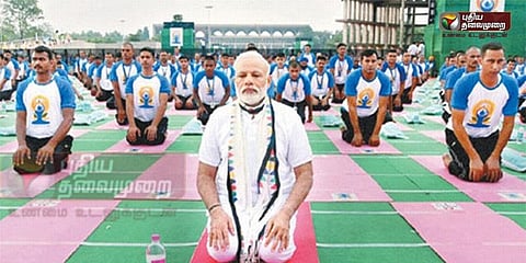 யோகா தினமும் பிரதமர் மோடியும் - டைம்லைன்