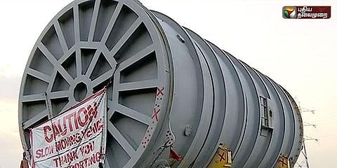 இஸ்ரோவுக்கு ராட்சத பாய்லர் கொண்டு செல்வதில் சிக்கல்