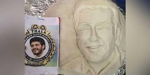 விவேகம் ரிலீஸ்... அஜீத் உருவம் பதித்த 57 கிலோ இட்லி தயார்!
