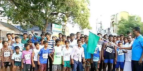 மழைநீர் சேகரிப்பு வேண்டி மாராத்தான் போட்டி