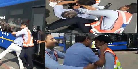 பயணியை தாக்கும் இண்டிகோ விமான ஊழியர்களின் வைரல் வீடியோ