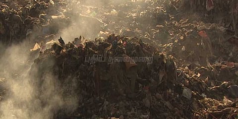 நாகையில் தொடர்ந்து எரியும் குப்பைக்கிடங்கு: மக்கள் அவதி
