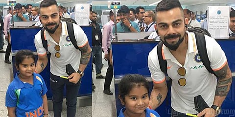 ராதாவை சிரிக்க வைத்து அழகுபார்த்த விராட் கோலி!