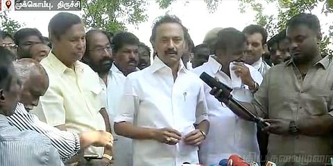 முக்கொம்பு அணையில் மு.க.ஸ்டாலின் ஆய்வு