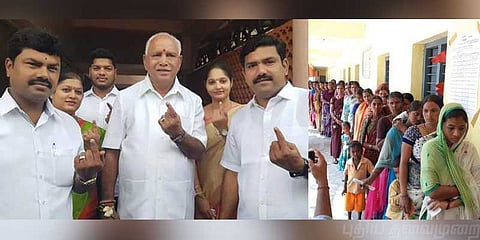 “101 சதவீதம் என் மகன் வெற்றிபெறுவார்” - எடியூரப்பா நம்பிக்கை