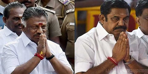 முன்னாள் தலைமை வழக்கறிஞர் முத்துகுமாரசாமி உடலுக்கு ஈபிஎஸ் - ஒபிஎஸ் அஞ்சலி