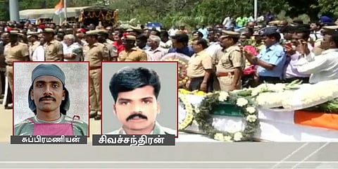 தமிழக வீரர்கள் உடலுக்கு அமைச்சர் நிர்மலா சீதாராமன் அஞ்சலி