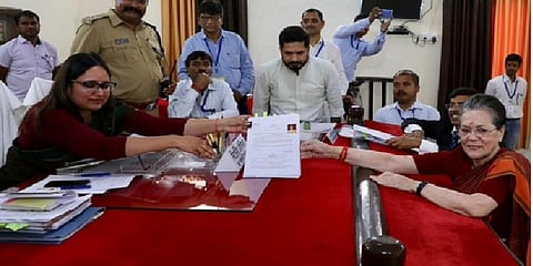 ரேபரேலியில் சோனியா காந்தி வேட்பு மனுத் தாக்கல்