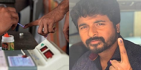 பலகட்ட முயற்சிக்குப் பின் வாக்களித்த சிவகார்த்திகேயன்