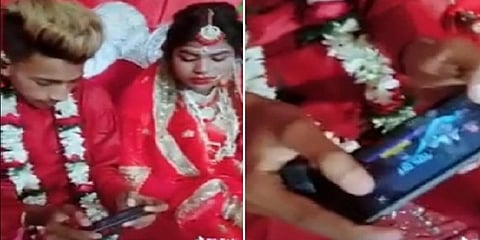 மணமேடையில் பப்ஜி விளையாடும் மணமகன் ! டிக்டாக்கில் வெளியான வீடியோ!