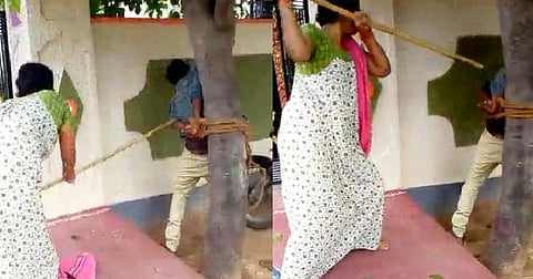 பெண்ணுக்கு பாலியல் தொல்லை கொடுத்தவருக்கு தர்ம அடி ! (வீடியோ)