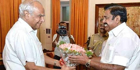 ஆளுநர் பன்வாரிலால் புரோகித்துடன் முதலமைச்சர் பழனிசாமி சந்திப்பு