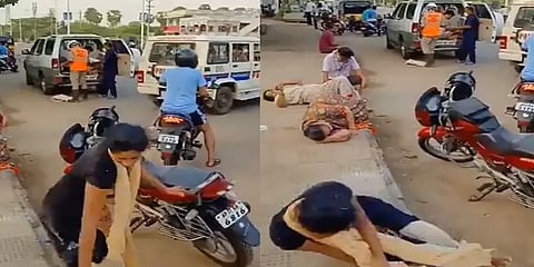 விசாகப்பட்டின வாயுக்கசிவு: நின்று கொண்டிருக்கும்போதே மயங்கி விழும் மக்கள் - வீடியோ