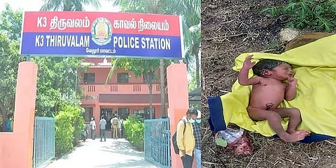 பள்ளி சுற்றுச்சுவர் அருகே பிறந்து ஒரு மணி நேரமே ஆன பெண் சிசு மீட்பு