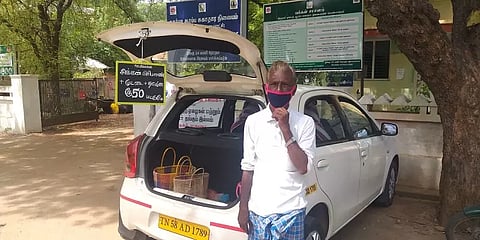 ஊரடங்கால் பாதித்த பிழைப்பு : காரை பிரியாணி கடையாக மாற்றிய ஓட்டுநர்