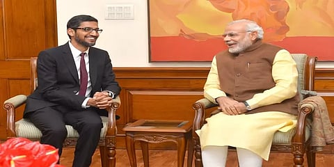 இந்தியாவில் கூகுள் நிறுவனம் ரூ. 75,000 கோடி முதலீடு : சுந்தர் பிச்சை