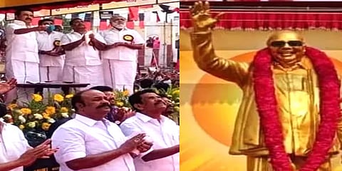மதுரையில் முன்னாள் முதல்வர் கருணாநிதிக்கு வெண்கல சிலை... மு.க.ஸ்டாலின் திறந்து வைத்தார்