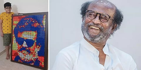 ”சூப்பர்ப்”- க்யூப் பெட்டகங்களால் தனது உருவத்தை செதுக்கிய சிறுவனை பாராட்டிய ரஜினி