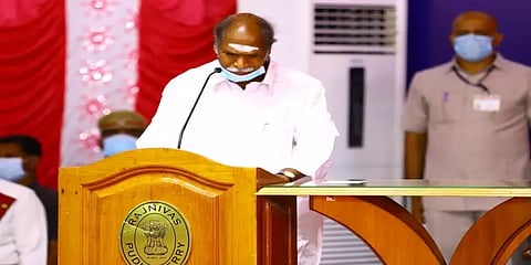 புதுச்சேரி: 50 நாட்களுக்குப் பிறகு அமைச்சரவை இன்று பதவியேற்பு