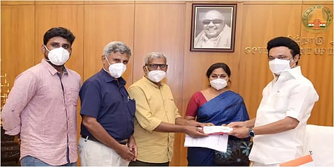 கொரோனா பேரிடர்: முதல்வர் நிவாரண நிதிக்கு தமுஎகச ரூ.5 லட்சம் நிதியுதவி