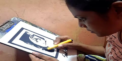 சிறுமி மித்ரா நலம்பெற வேண்டி மதுரை மாணவி வரைந்த ஓவியம்; சமூக வலைத்தளங்களில் வைரல்