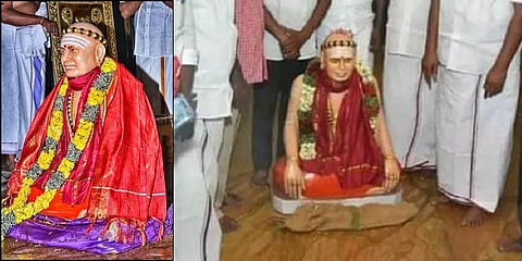 மறைந்த மதுரை ஆதீனம் அருணகிரிநாதருக்கு பளிங்குச் சிலை!
