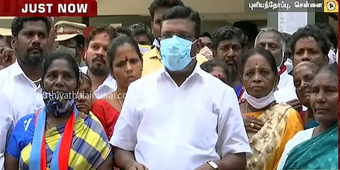 '' கே.பி.பார்க் குடியிருப்பு பயனாளிகளிடம் கட்டணத்தை வசூலிக்க கூடாது''- திருமாவளவன் எம்.பி.