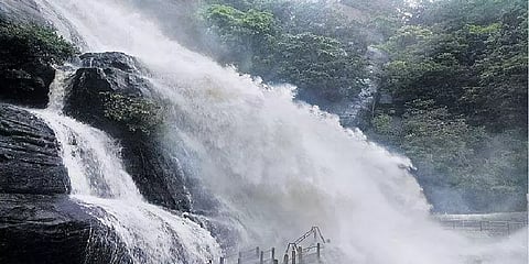 மேற்கு தொடர்ச்சி மலைப் பகுதிகளில் கனமழை: குற்றாலம் அருவிகளில் வெள்ளப்பெருக்கு
