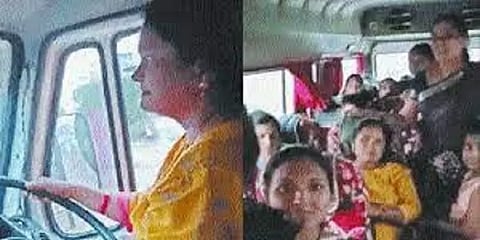 புனே: ஓட்டுநருக்கு வலிப்பு - 10 கி.மீ தூரம் பேருந்தை இயக்கிய பெண் பயணி