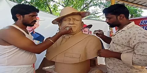 120 கிலோ எடையில் பிபின் ராவத்தின் ஐம்பொன் சிலை - கும்பகோணத்தில் வடிவமைப்பு