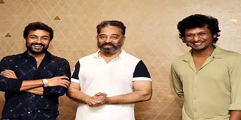 ‘விக்ரம்’ படத்தில் ரோலக்ஸாக மிரட்டிய சூர்யாவுக்கு பரிசளித்த கமல் - வைரலாகும் புகைப்படம்