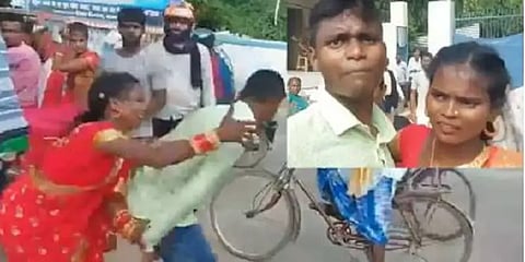’’என்னை கல்யாணம் பண்ணிக்கோ’’.. ஓட்டம் பிடித்த மணமகனை விரட்டி பிடித்த மணப்பெண்!