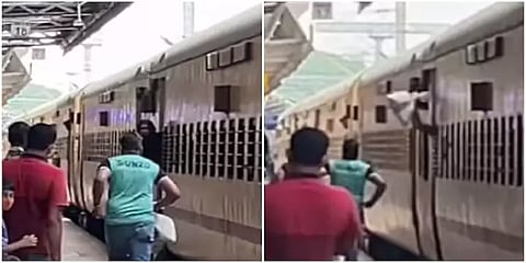 ரயில் புறப்பட்டதும்.. ஓடி சென்று டெலிவரி செய்த டெலிவரி பாய் - குவியும் பாராட்டுகள்!