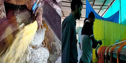 நாமக்கல்: ஆற்றில் கலந்த கழிவுநீர்.. மக்கள் போராட்டத்தால் சாயத்தொழிற்சாலைக்கு சீல் வைப்பு