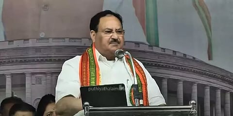 "தமிழகம் பாதுகாப்பான கைகளில் இல்லை! வாரிசு அரசியல் முடிவுக்கு வர வேண்டும்" - ஜே.பி.நட்டா
