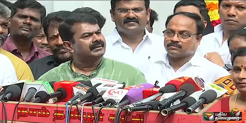 "சகோதரி கனிமொழிக்கு முதல்வர் பதவியை விட்டுக் கொடுப்பாரா மு.க.ஸ்டாலின்?" - சீமான் கேள்வி