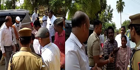 ‘எங்களை காப்பாத்துங்க’ - மாவட்ட ஆட்சியர் காலில் விழுந்து கதறிய தம்பதி; என்னக் காரணம்!