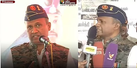 ”குண்டு வைப்பதில் நாங்க வல்லவர்கள்” - பாஜக ஆர்ப்பாட்டத்தில் முன்னாள் ராணுவ வீரர் பேச்சு!