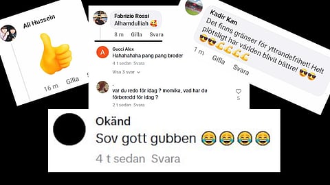 Reaktioner på sociala medier