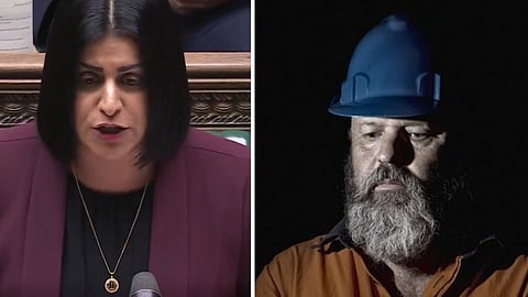 Justitieminister Shabana Mahmood (Labour) till vänster.