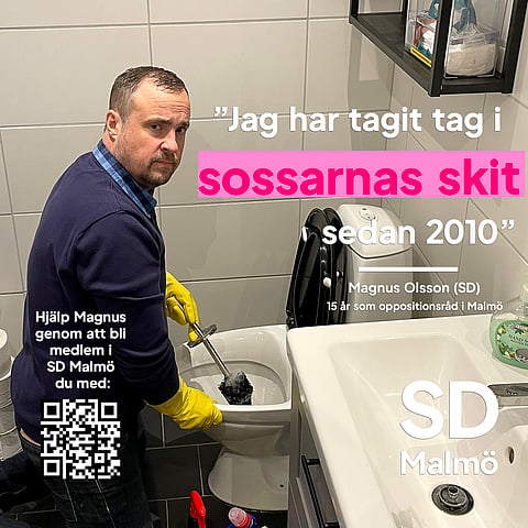 Magnus Olsson (SD): "Vi skurar sossarnas skit i Malmö"