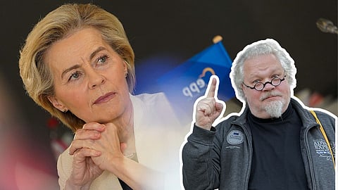 Urusula von Der Leyen, EU-kommissionens ordförande, och Henrik ”HAX” Alexandersson (MED).