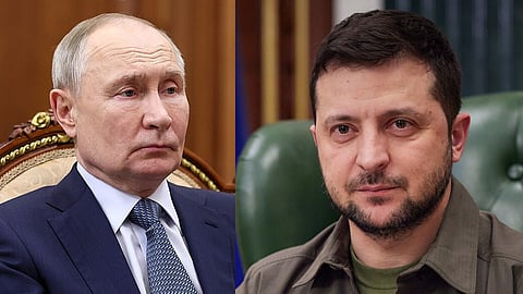 Vladimir Putin, Volodymyr Zelenskyj | Foto: Wikipedia Commons