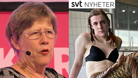 Transkvinnan Amy på Tinnerbäcksbadet i Linköping.