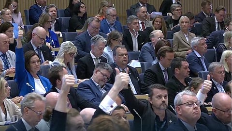 Votering i riksdagen 20 maj 2026.
